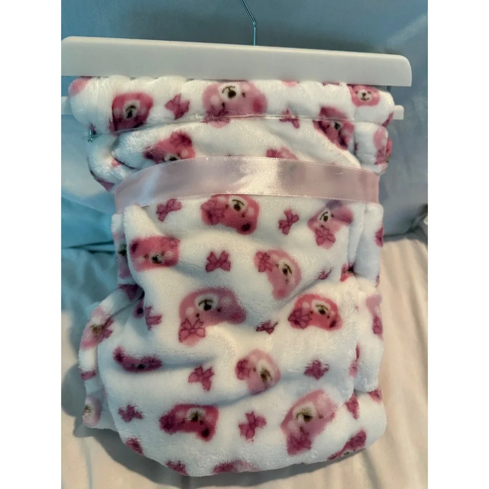 New Little Wonder Bear Baby Blanket Gift Set Girl 30x36 Floral Soft Lovey